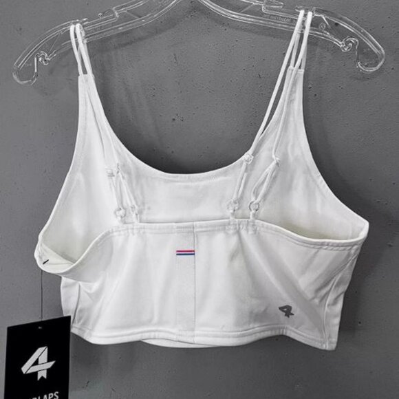 Four Laps Poise Longline Sports Bra size L White Adjustable Strap NWT - Picture 7 of 7